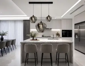 (By3) Glass Chandelier Modern Simple