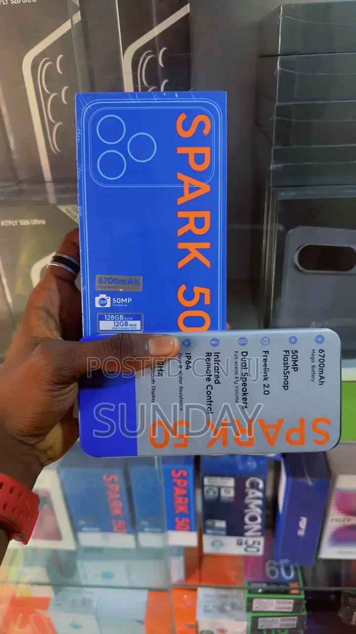 New Tecno Spark 50 128 GB Gray