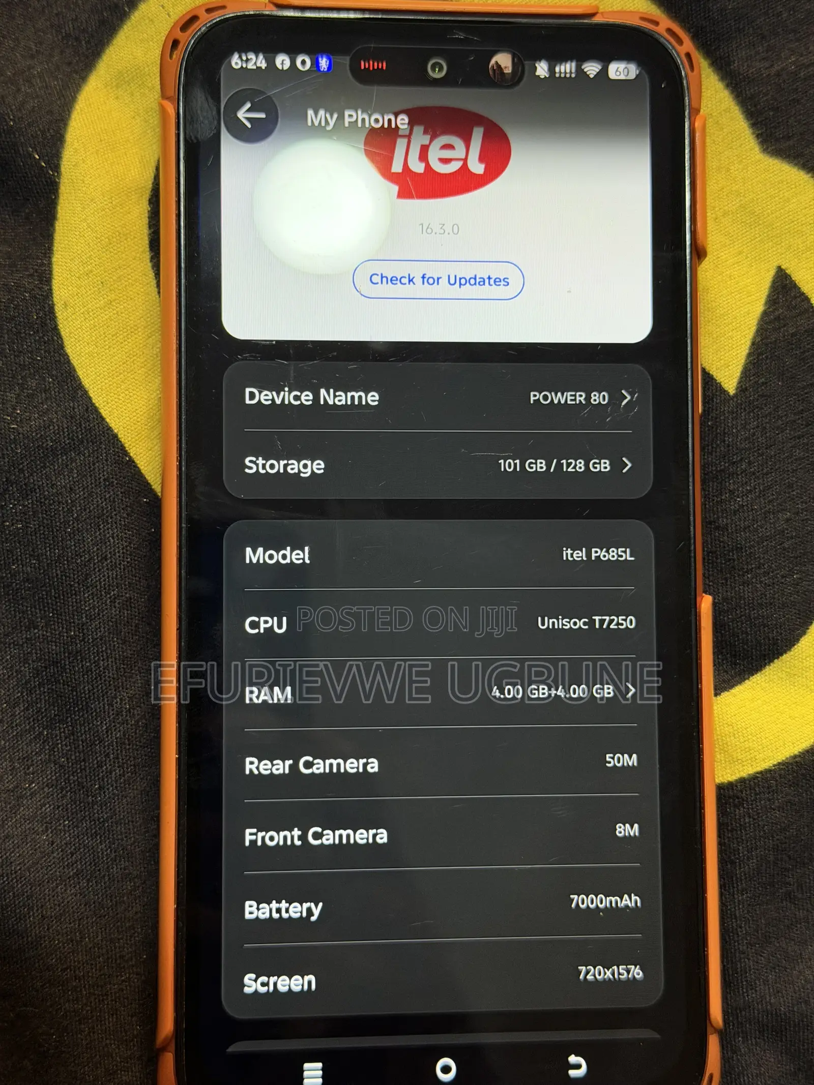 Itel Power 80 128 GB Orange