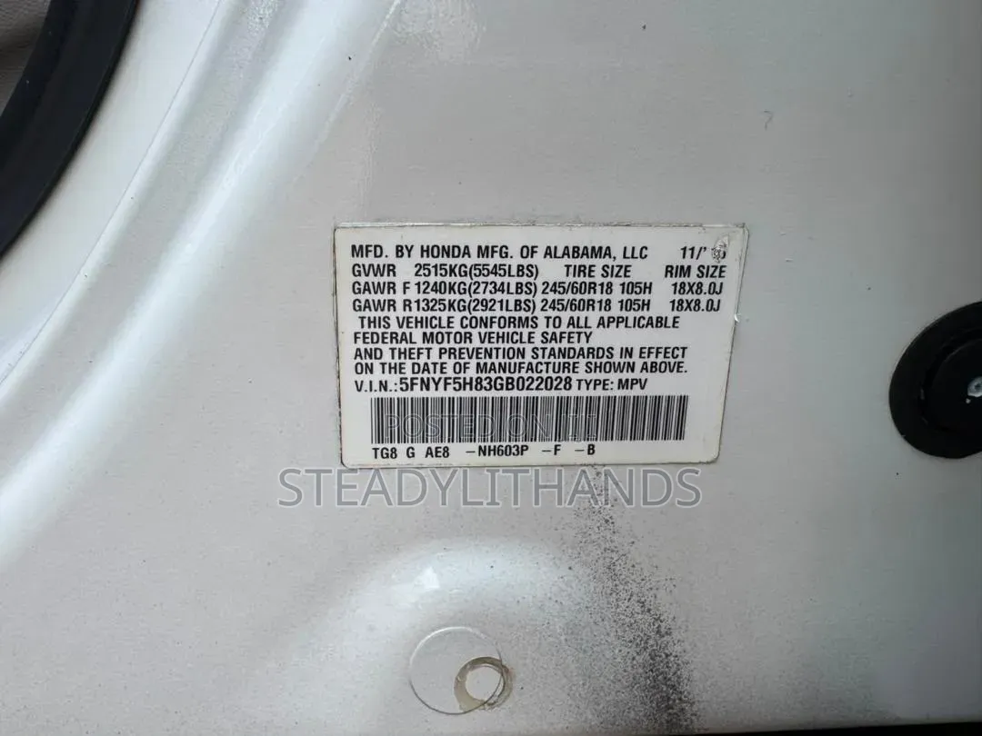 Honda Pilot 2014 White
