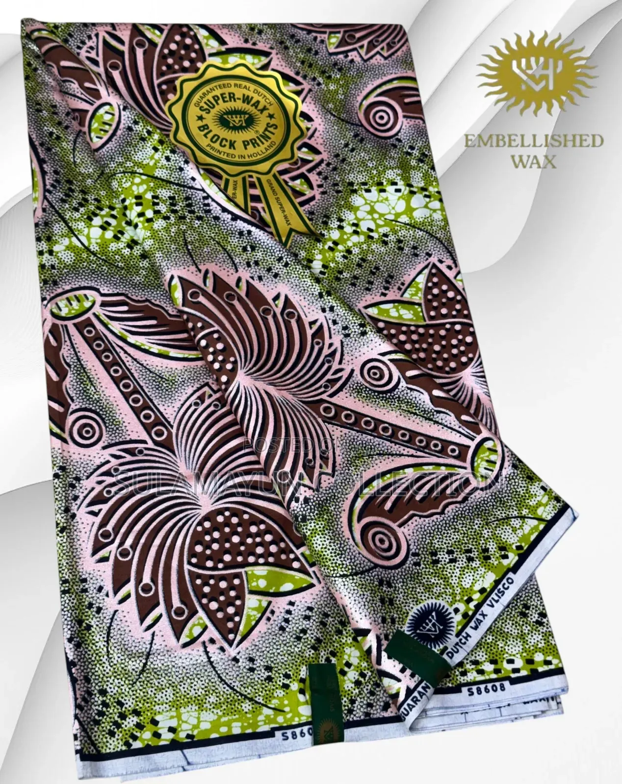 Quality Embellished Gold Ankara Fabrics