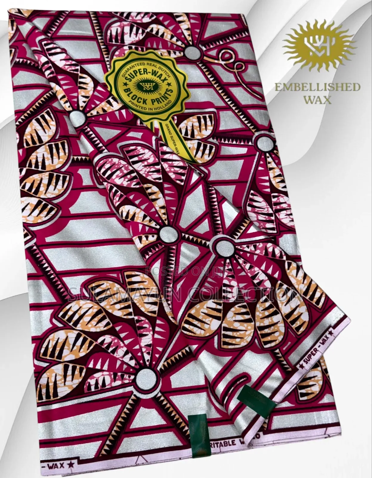 Quality Embellished Gold Ankara Fabrics
