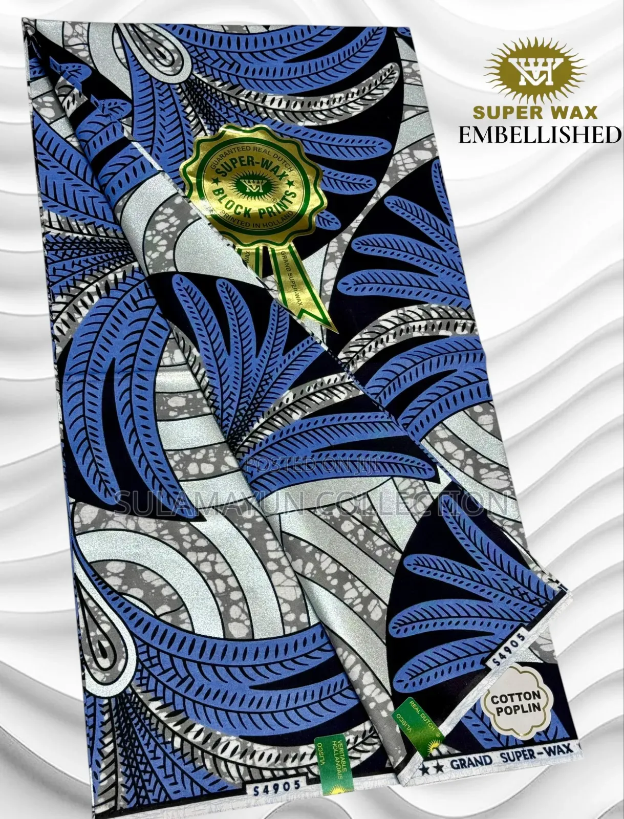 Quality Embellished Gold Ankara Fabrics