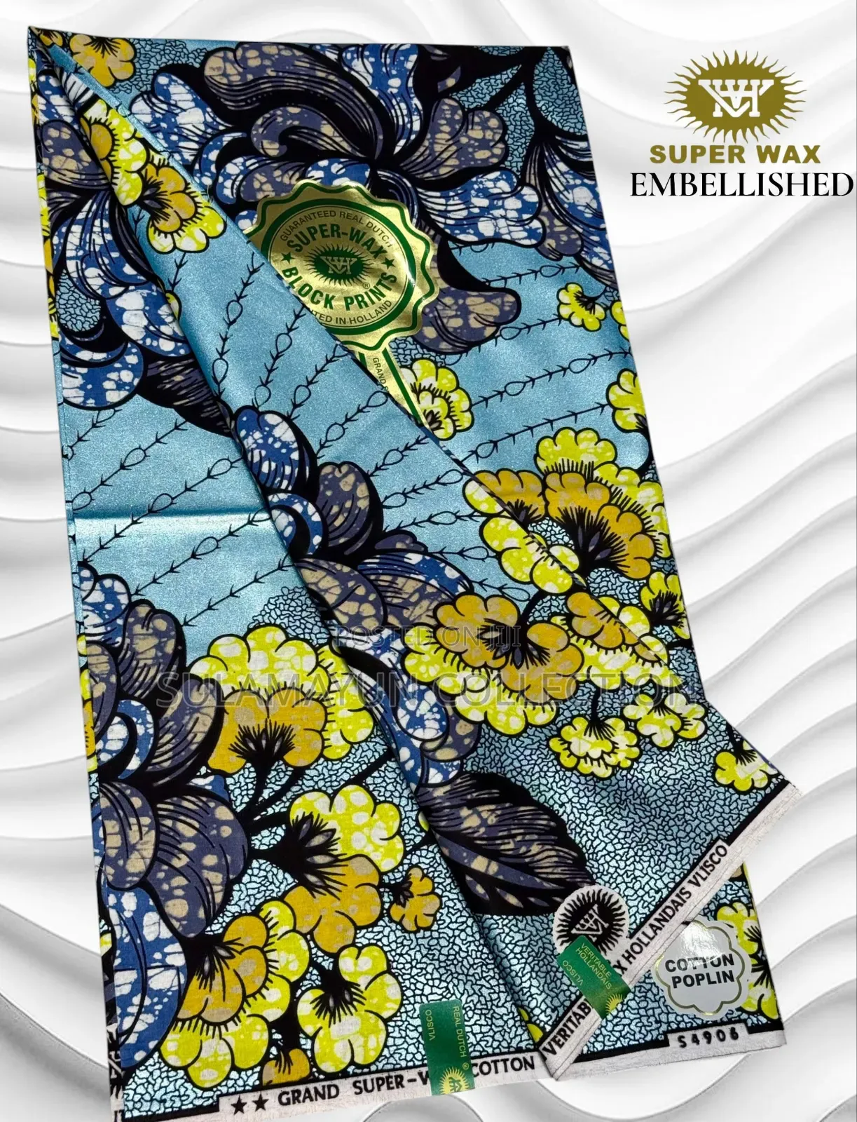 Quality Embellished Gold Ankara Fabrics