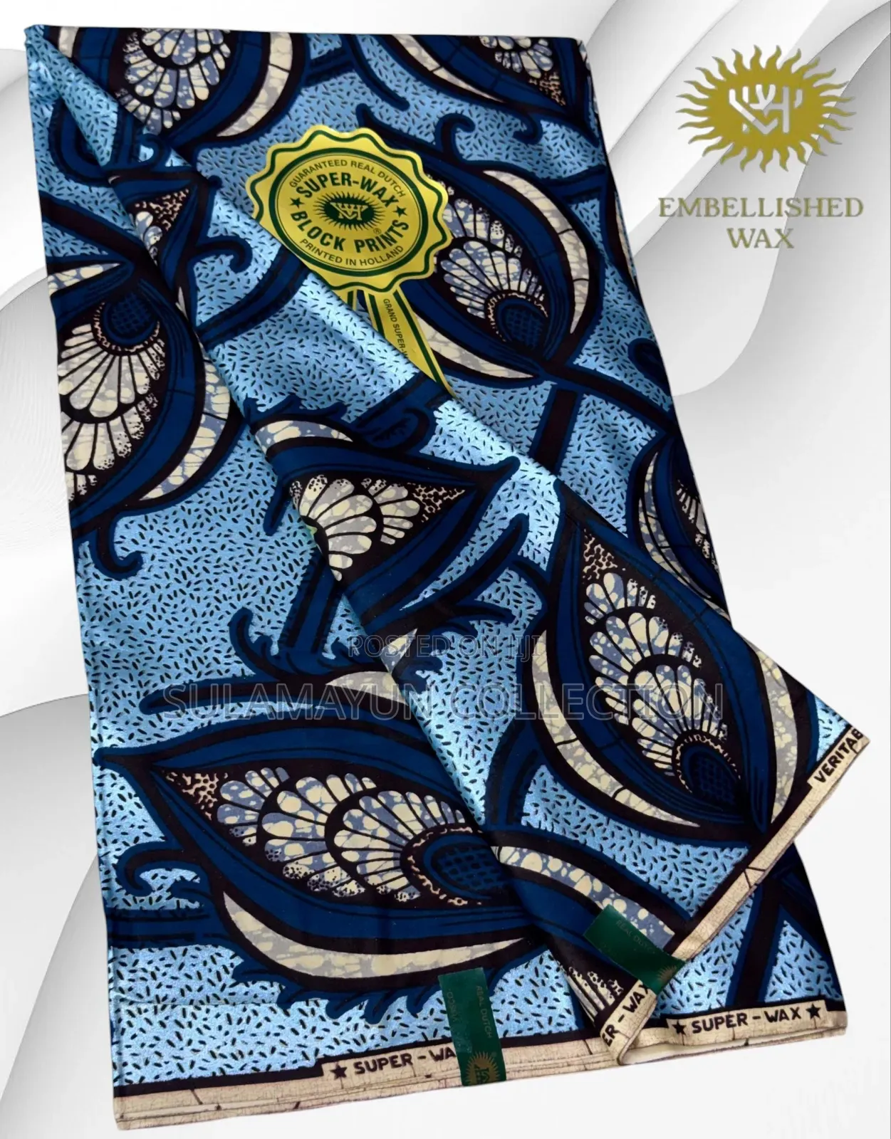 Quality Embellished Gold Ankara Fabrics