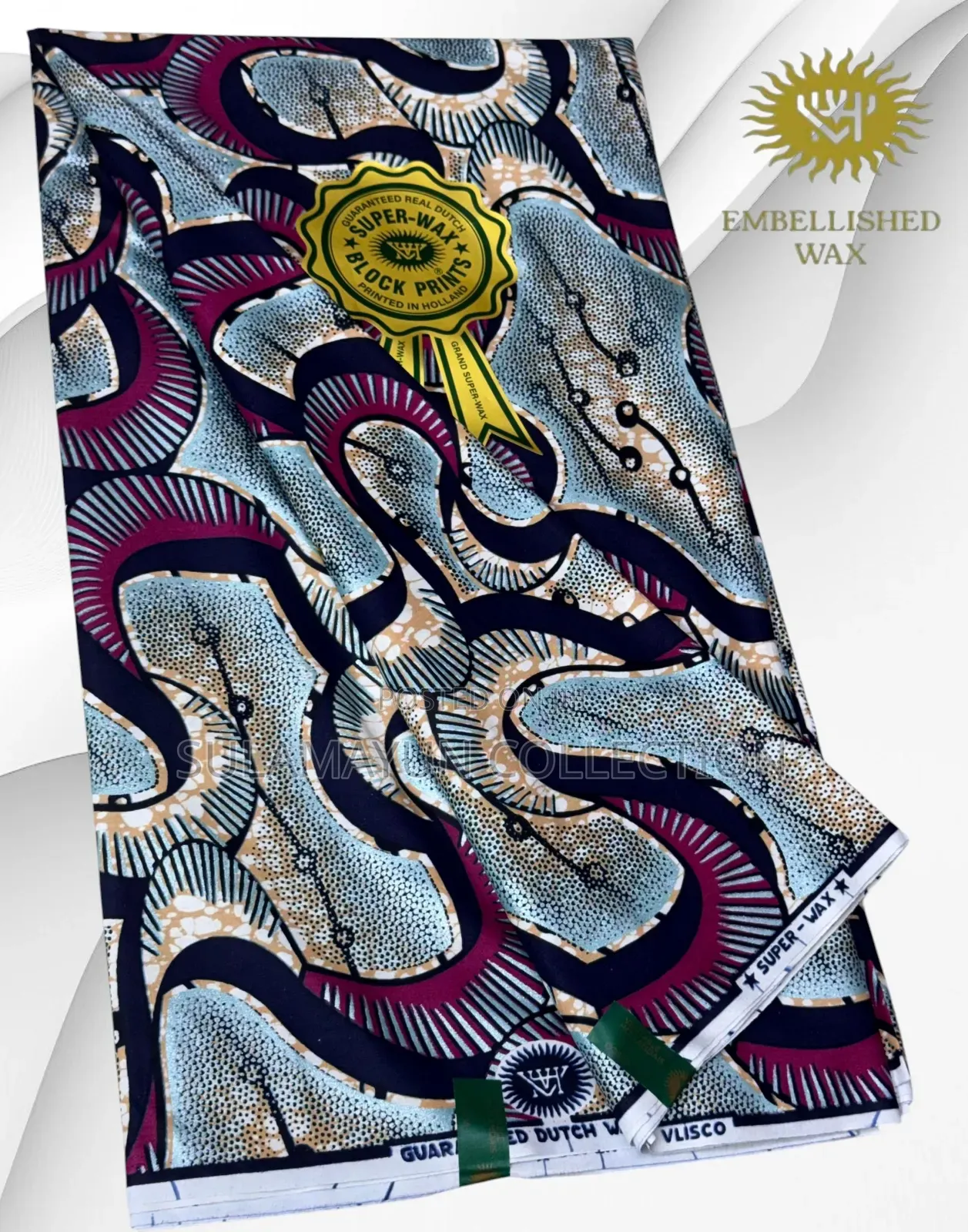 Quality Embellished Gold Ankara Fabrics