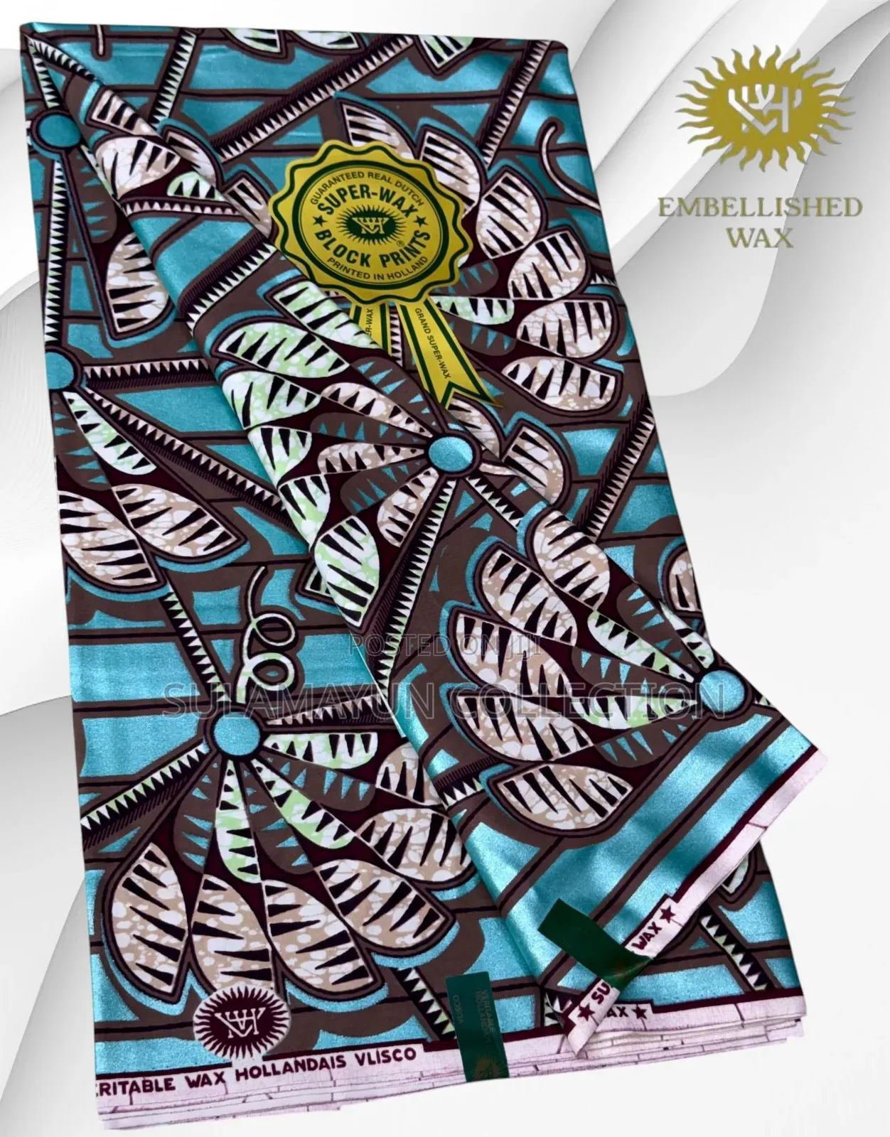 Quality Embellished Gold Ankara Fabrics