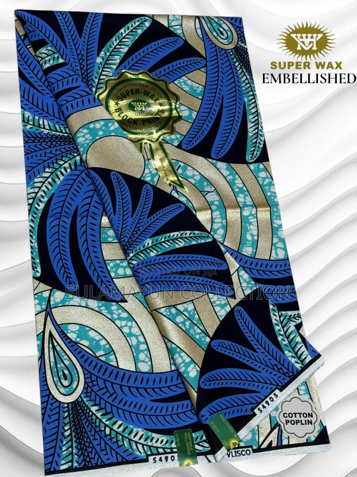 Quality Embellished Gold Ankara Fabrics