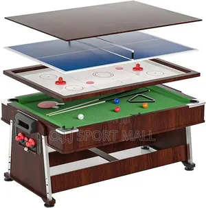 American Fitness 4IN1 Tennis, Snooker, Air Hockey Table With Free Gift