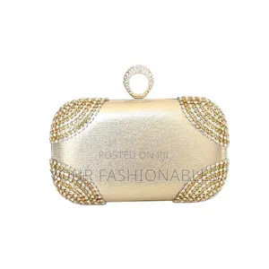 Lux Gold Compact Party Clutch Purse