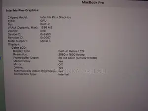 Laptop Apple MacBook Pro 2020 8GB Intel Core i5 SSD 256GB