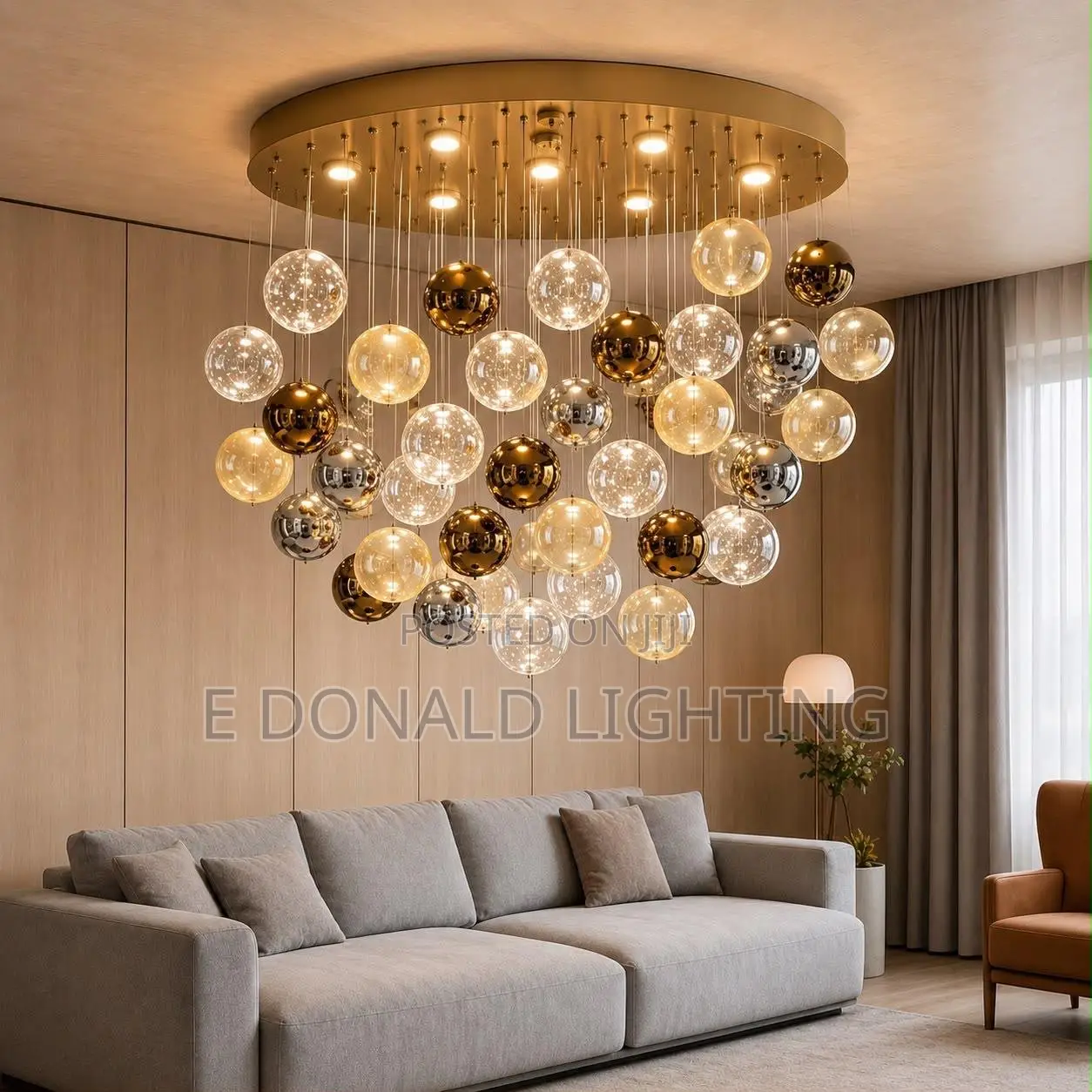 800mm Black Base and Gold baseLuxury Chandelier