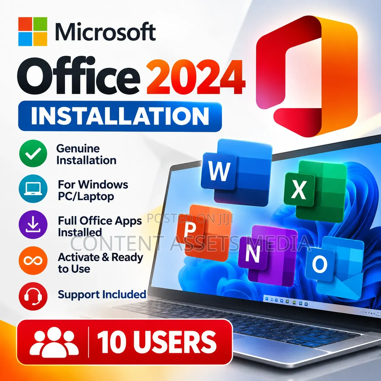 Office 2024 Installation Upto 10 Users