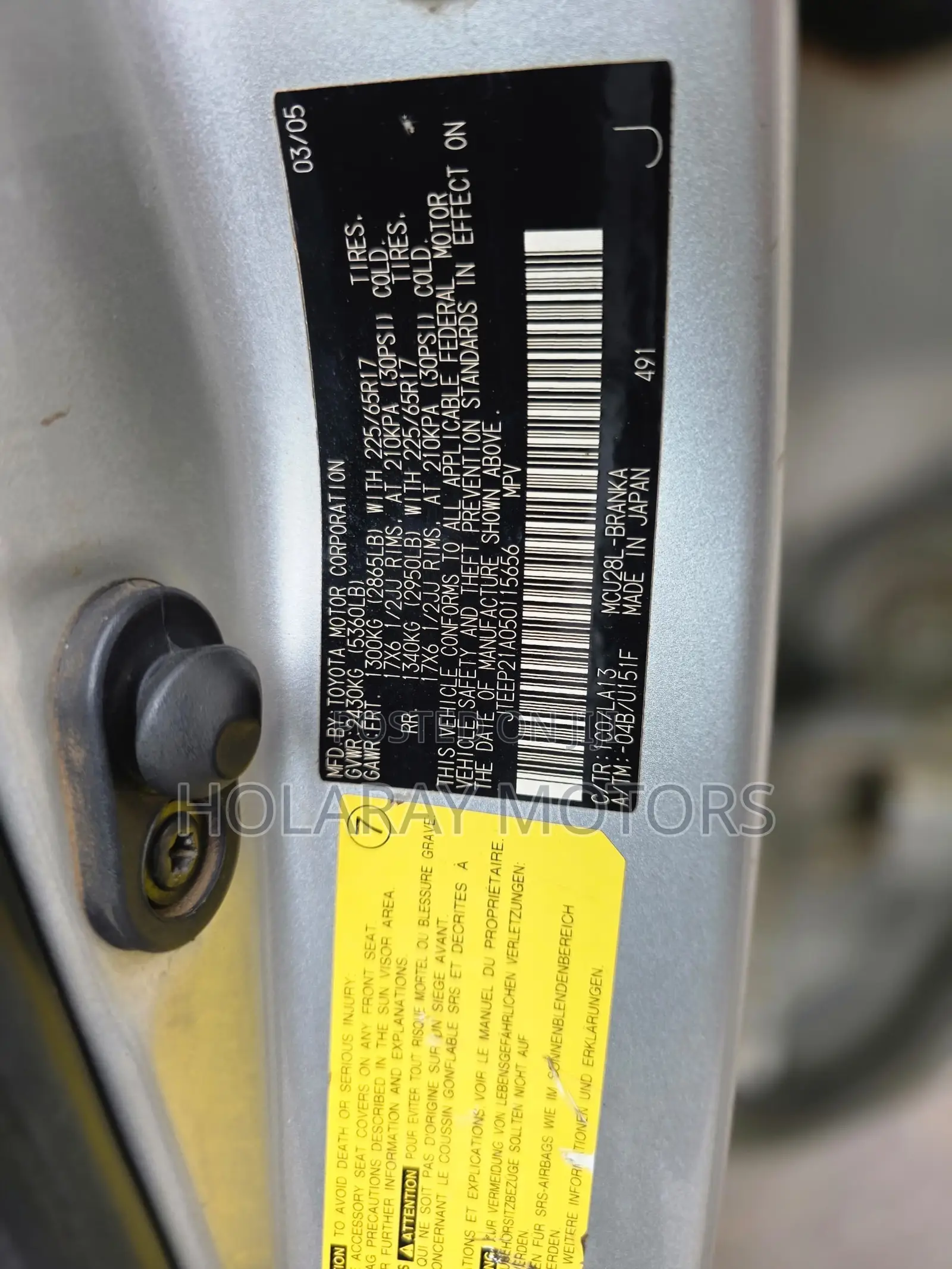 Toyota Highlander V6 4x4 2005 Silver