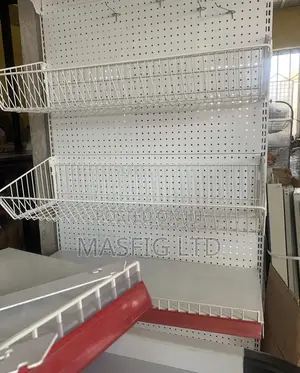 Caged Layer Basket (White) Supermarket Shelves