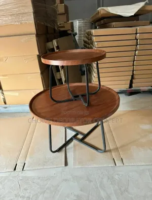 Modern 2-in-1 Wooden Coffee Table Set