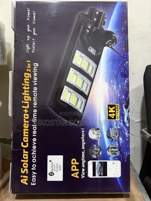 Premium 2-in-1 Ai Solar Street Light With 4G Security Camera (500W)