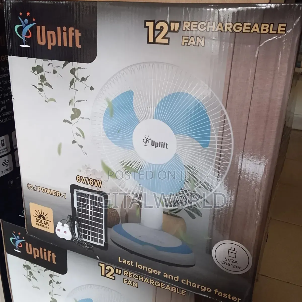 12" Table Top Rechargeable Fan