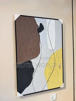 Abstract Earth-Tone Textured Canvas Wall Art (Framed