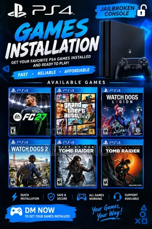 Installation of Ps4 Games Available