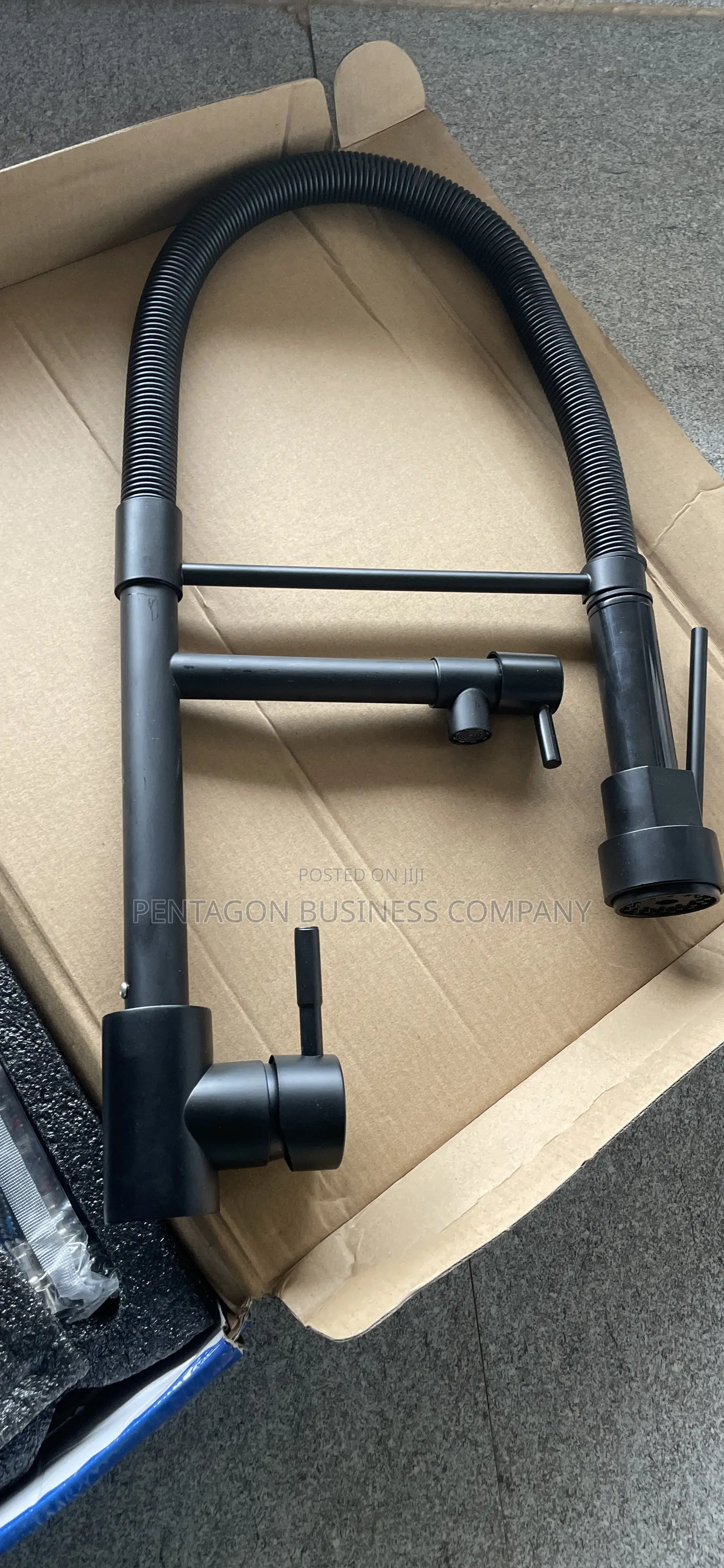 Black Spring Kitchen Tap