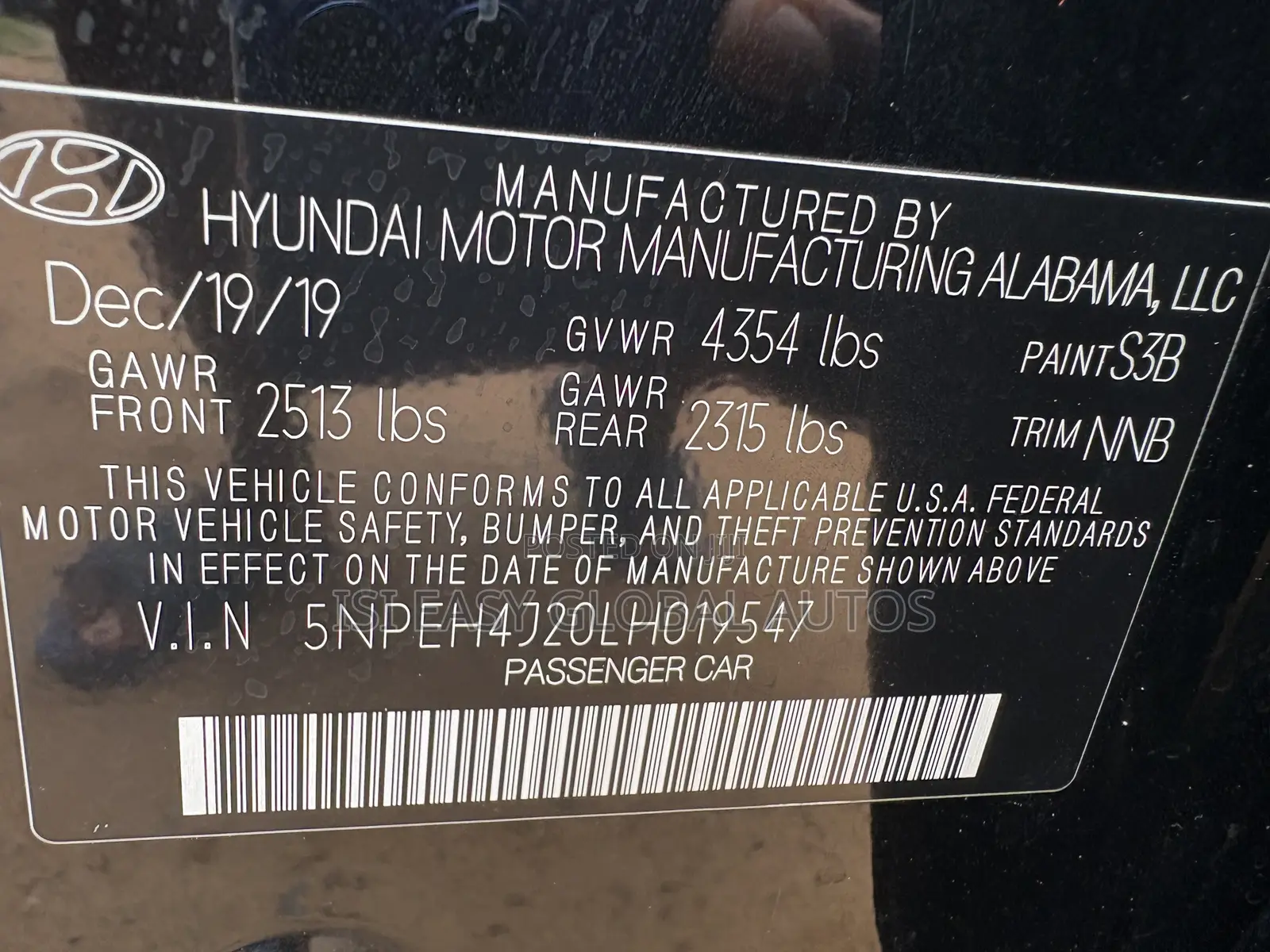 Hyundai Sonata 2020 Black