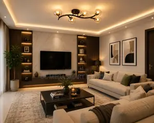 Nordic Amber Glass Ball LED Ceiling Lights Creative Gold/Black