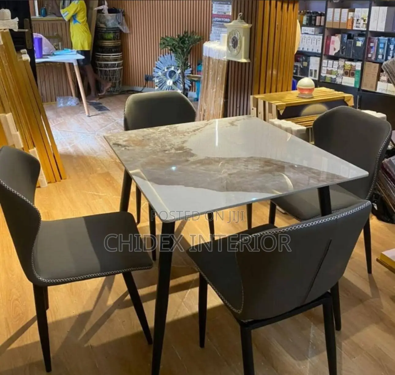 Exotic Marble Dining Table 4chiars