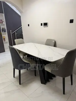 Marble 4 Seater Dining Table Set