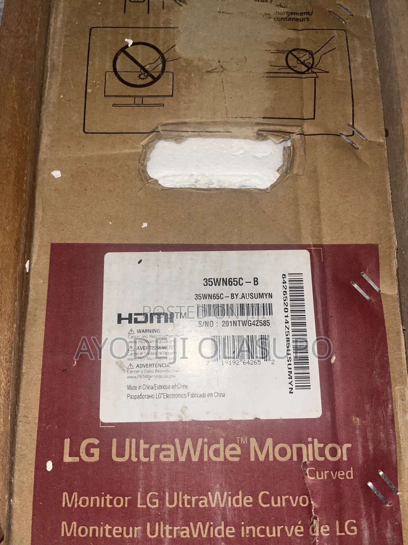 LG 35wn65c-B