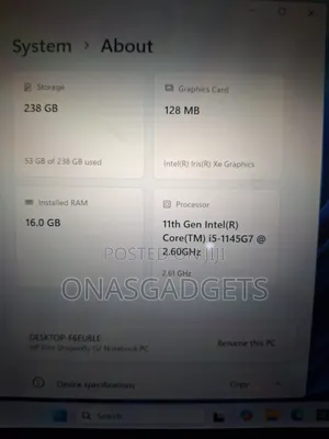 Laptop HP 16GB Intel Core i5 SSD 256GB
