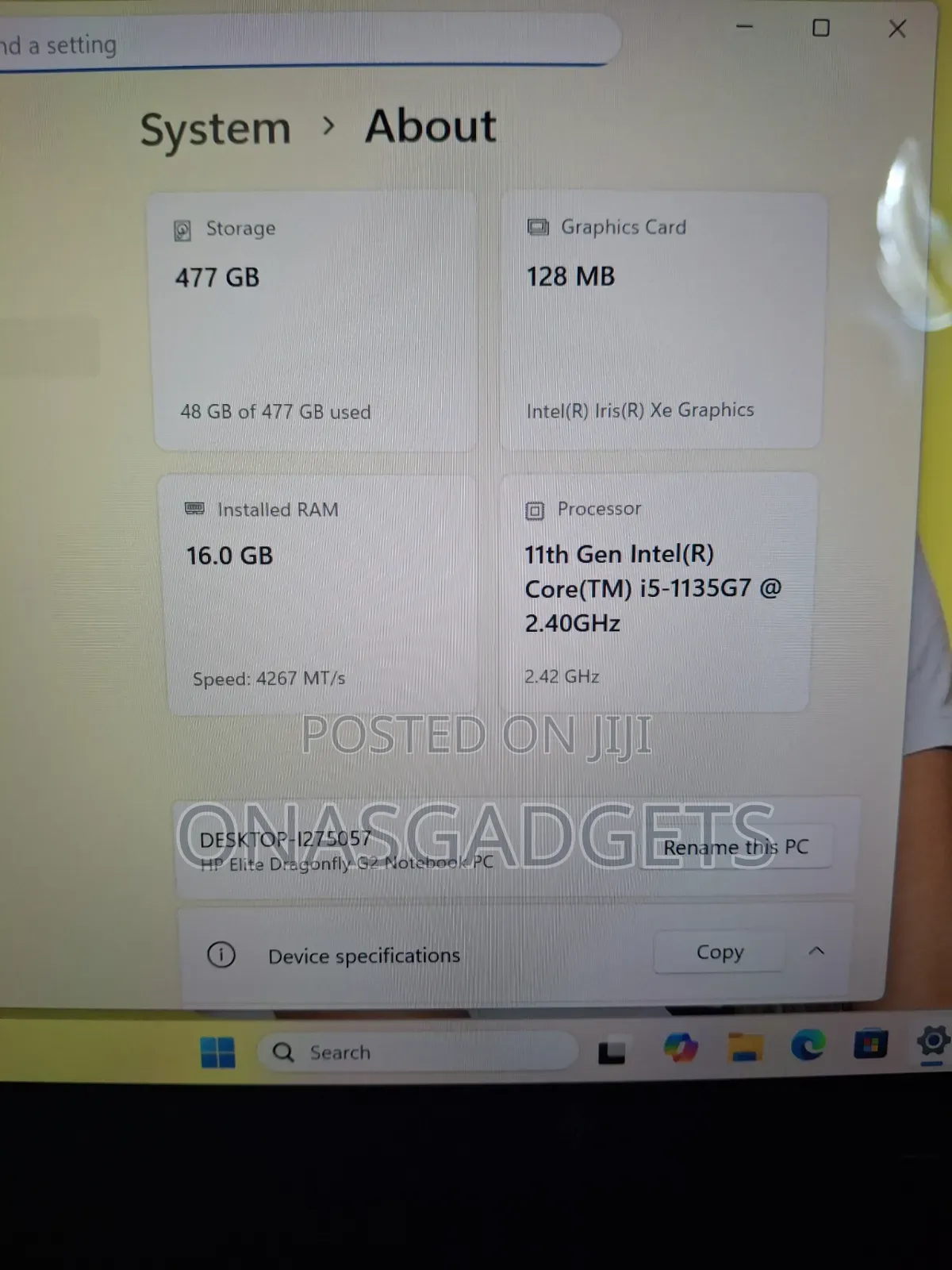 Laptop HP 16GB Intel Core i5 SSD 256GB