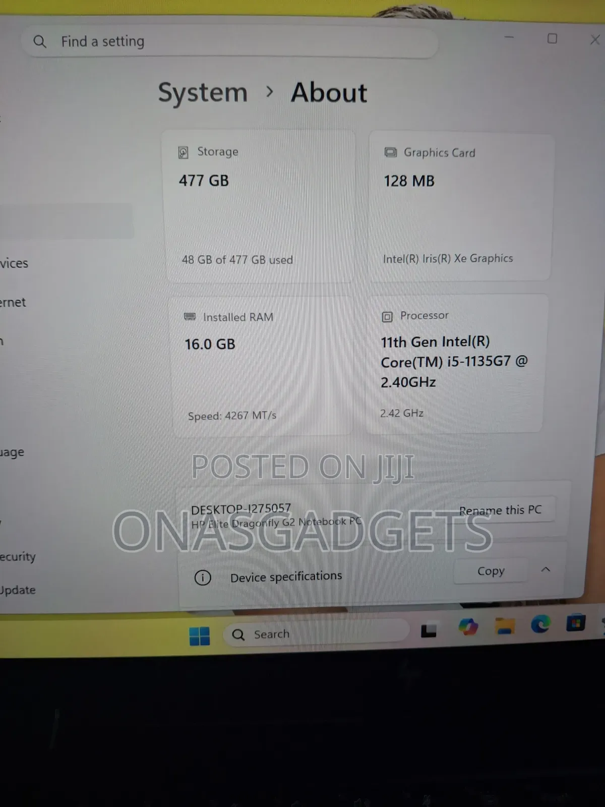 Laptop HP 16GB Intel Core i5 SSD 256GB
