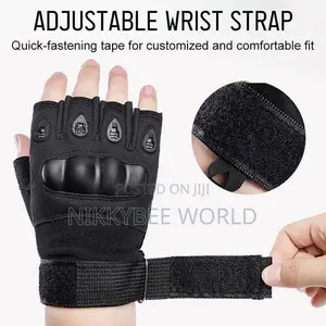 Fingerless Gym Gloves With Hard Knuckle Workout Weightlifting Glove