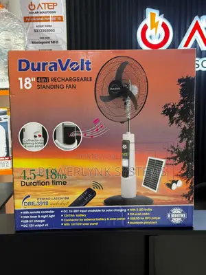 DURAVOLT 18-Inch 4-in-1 Rechargeable Fan