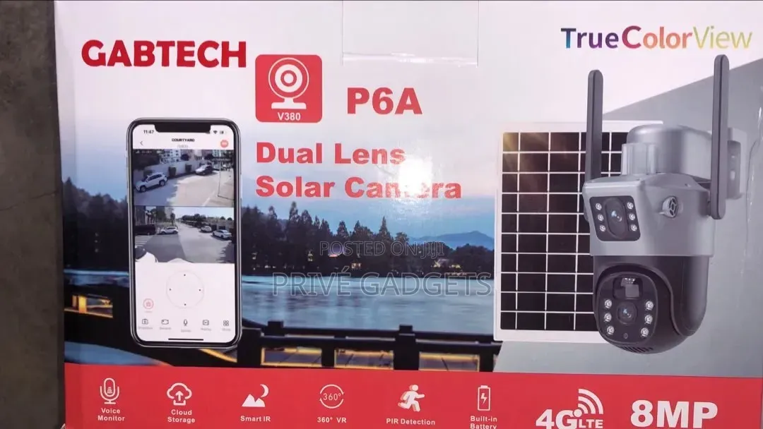 Dual Lens Solar CCTV Camera