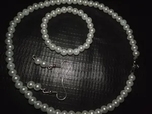 Beaded Pearl Necklace Set