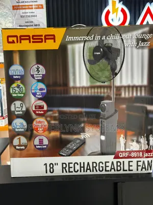 QASA 18-Inch JAZZ Rechargeable Fan