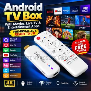 Android TV Box With Movies, Live TV Entertainment Apps