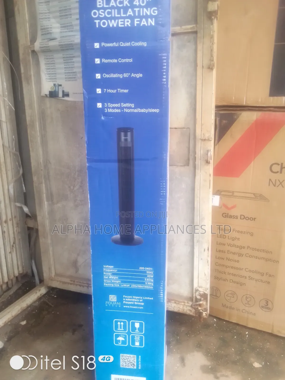 Maxi Tower Fan Black Colour
