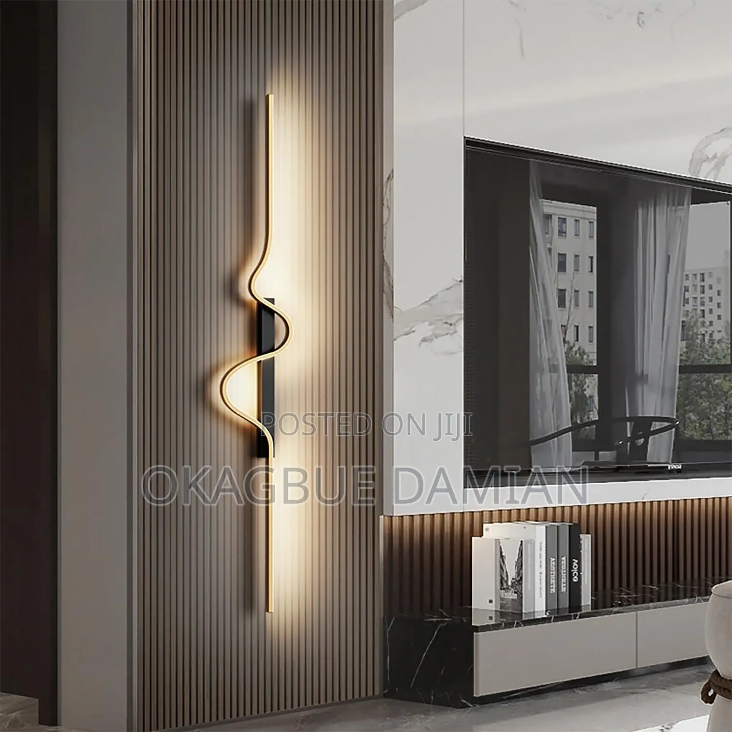 Modern Wavy LED Wall Light