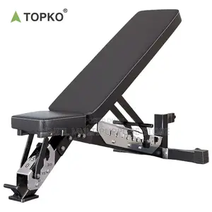 Commercial Adjustable Foldable Black Weightlifting Bench 32kg