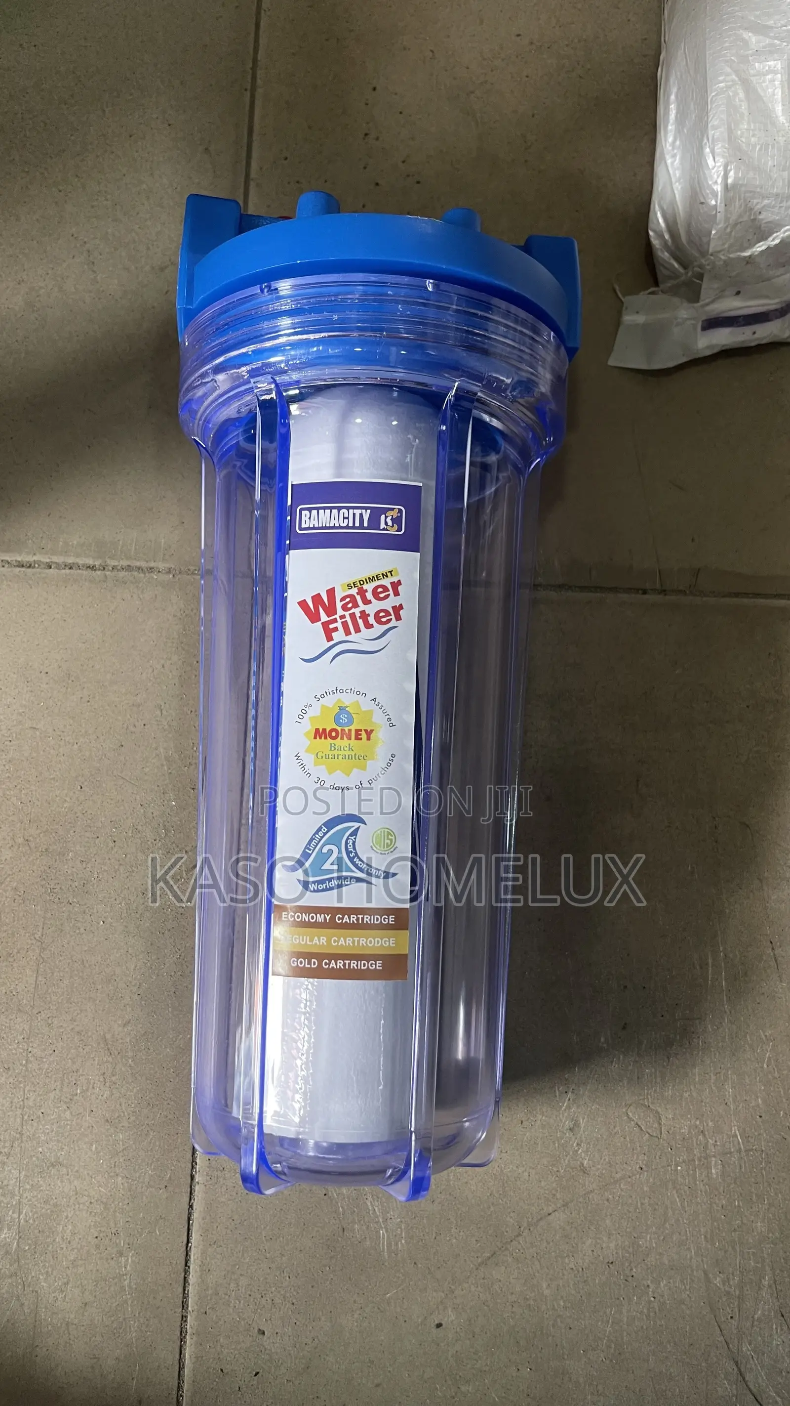 Single Short Transparent Water Filter