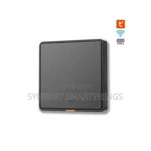 Tuya C-Smart Zigbee 1 Gang Button Switch Alexa- Google Assistant Black