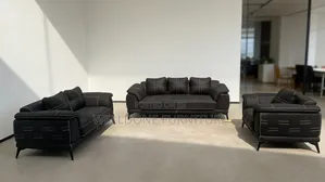 Import High Quality Black Leather Sofa