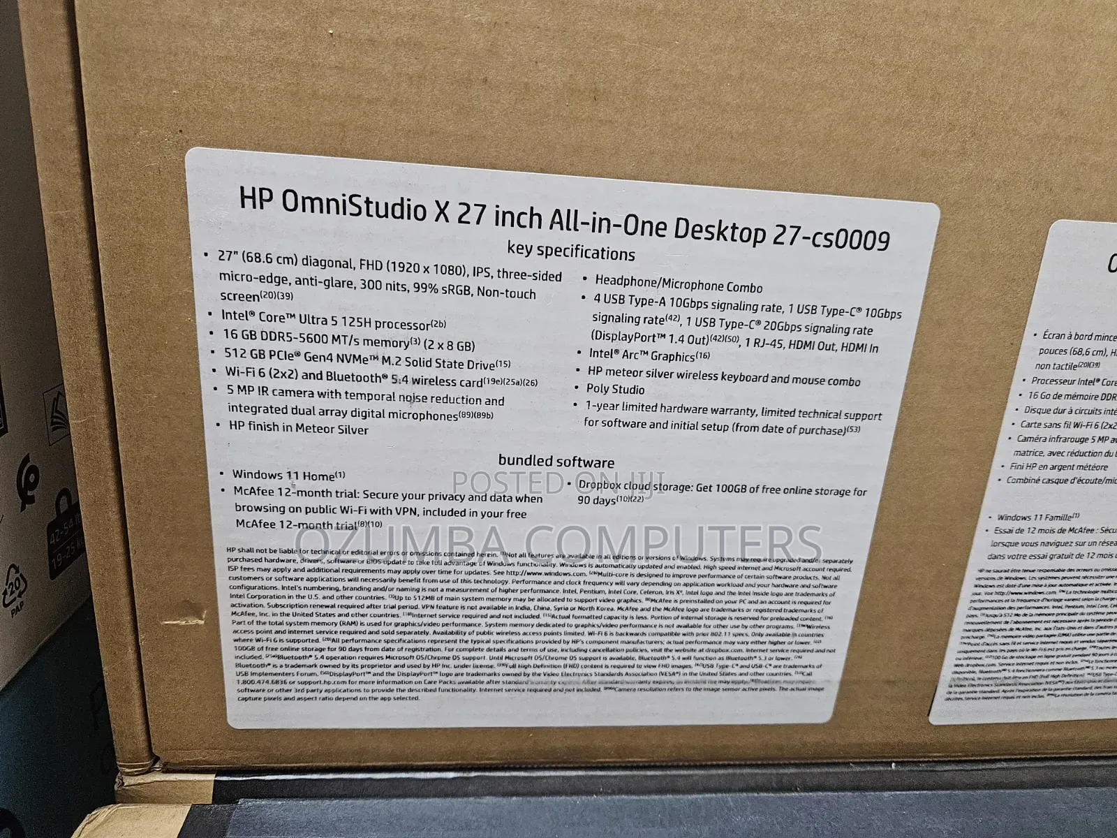 New Desktop Computer HP 16GB Intel Core Ultra 5 SSD 512GB