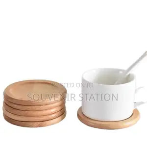 Customizable Bamboo Drinks Coaster X 6