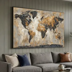 Abstract Canvas World Map