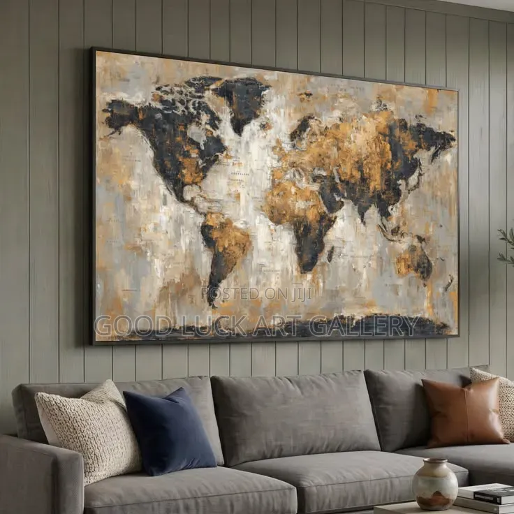 Abstract Canvas World Map