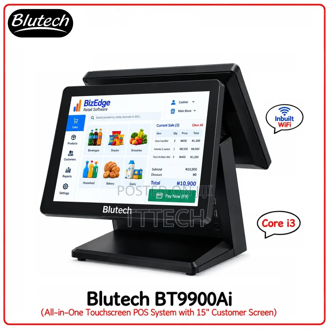 Blutech BT9900Ai All-in-One Touchscreen POS System